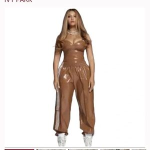 Like new Adidas x Ivy Park vinyl joggers